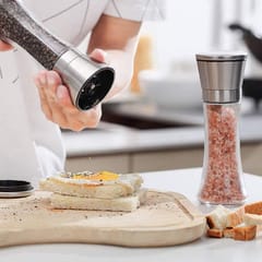Big Pepper Grinder or Salt Grinder, Best Spice Mill with Ceramic Blades, Adjustable Coarseness Professional Grade Heavy Duty High Output Pepper Mil (Big Paper Mill)