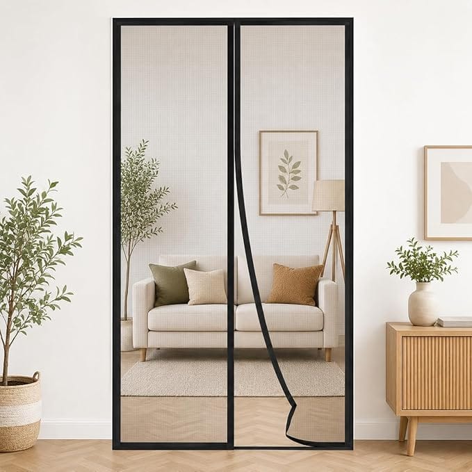 Mosquito Door Curtain, Breathable Mesh Screen for Keeping Flies, Bugs and Insects Away from Home