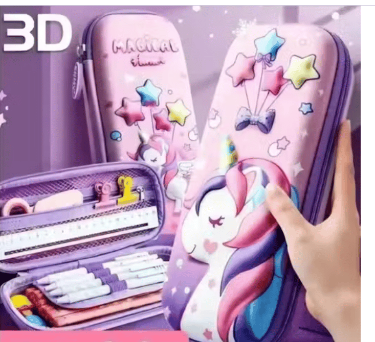Magic Unicorn School Pouch – Cute Zipper Pencil Case & Stationery Organizer for Kids