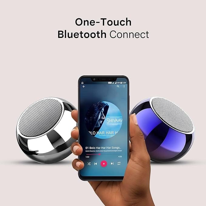 Mini Boost Premium Wireless Bluetooth Speaker with High Definition Stereo Sound, Powerful Bass Performance and Portable Pocket Size Design