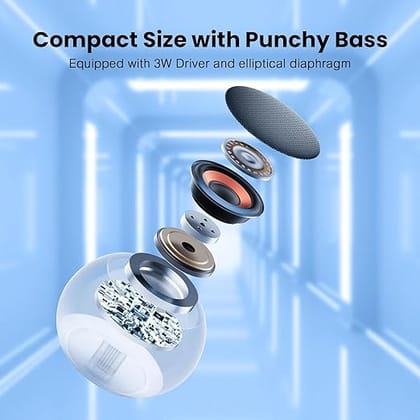 Mini Boost Smart Bluetooth Speaker with Crystal Clear Audio Output, Rechargeable Battery and Elegant Metallic Finish for Daily Use