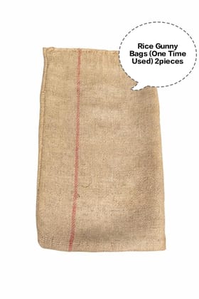 Rice Gunny Bag, Jute Rice Bag, Gunny Sack, Jute Storage Bag, Grain Storage Bag  (One Time Used) 2pieces