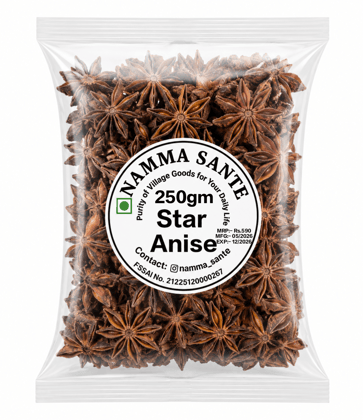 Star Anise, Biryani Flower, Chakra Phool, Anas Phool, Badian 250gm