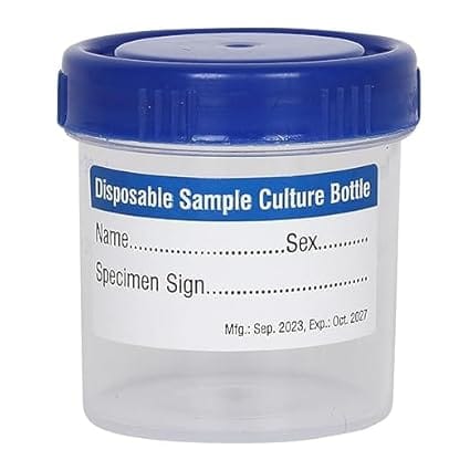 Dr. Manya 30ml Urine Sample Collection Container with Leak-Proof Lid | Non-Sterile Medical Specimen Cup for Laboratory & Diagnostic Testing | Pack of 10