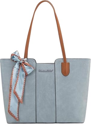 Premium Designer Blue Handbag with Leather Handles