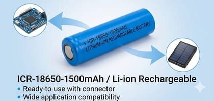  1500mAh Rechargeable Battery Lithium-ion with Wire and JST Connector 