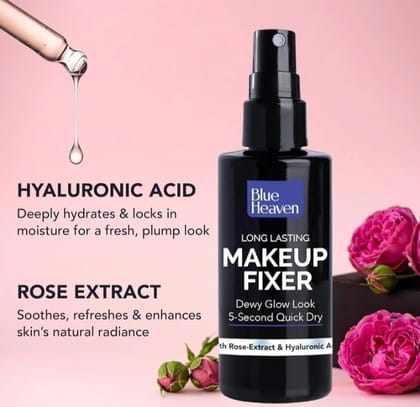 Blue Heaven Long Lasting Makeup Fixer Dewy Glow Look Blue Heaven Long Lasting Makeup Fixer Dewy Glow Look