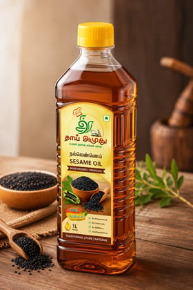Thaai Amudhu Cold Pressed Sesame Oil (Gingelly Oil / Nallennai) - 1L