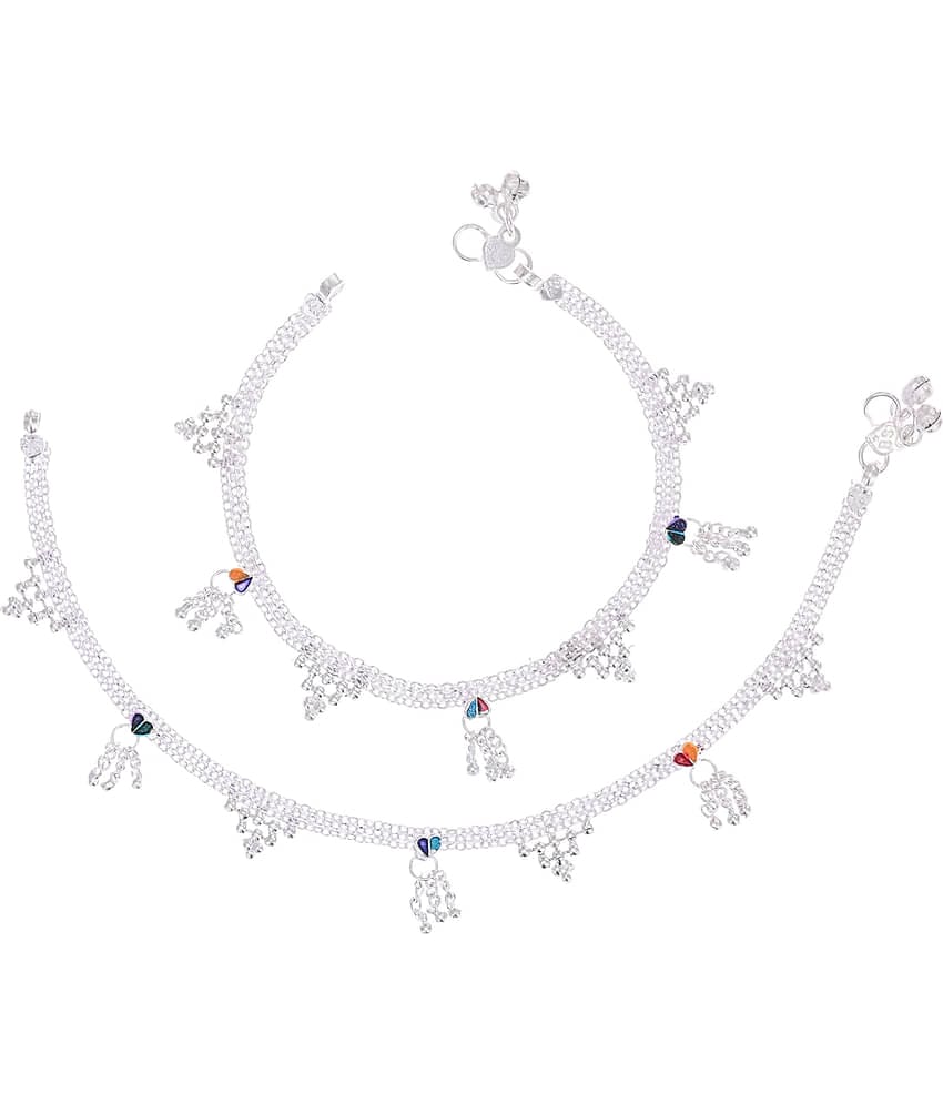 AanyaCentric - Silver Anklets ( Pack of 1 )