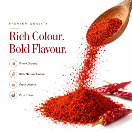 Red Chilli Powder 400g – Lal Mirchi Powder | Natural Oils Intact | Extra Hot & Vibrant Red Colour | Stemless | No Artificial Colours, Additives or Preservatives | Pure Spicy Masala for Curries |Guntur chilli powder By MR Organics