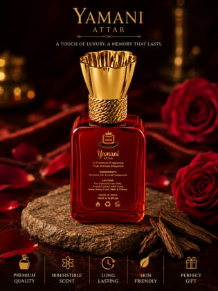 Elegantra Fragrance Yamini Premium Concentrated Attar (10ml) | Long Lasting Non-Alcoholic Perfume Oil | Rich Oriental Blend, Charm & Royal Luxury Arabic Scent for Men & Women (Pack of 1)