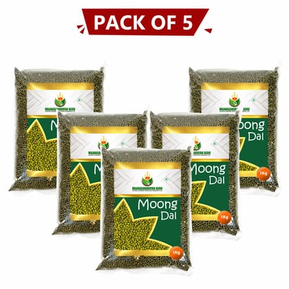 Maanaganarayan Agro Moong Dal (Pack of 5, 1kg each)
