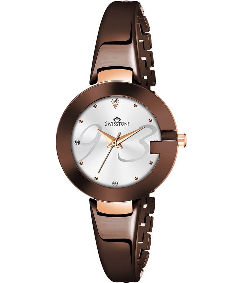 Swisstone Brown Metal Analog Womens Watch