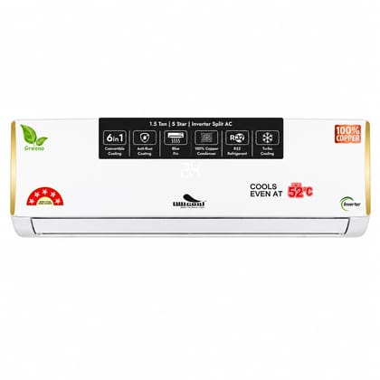 INDcool 1.5 Ton 5 Star Inverter Split AC | 6-in-1 Convertible Cooling | 100% Copper Condenser | Blue Fin Anti-Rust Coating | Turbo Cooling | Advanced Filtration | R32 Refrigerant | Stabilizer Free | Sleep Mode | IDCACBF18K5EF | 2026