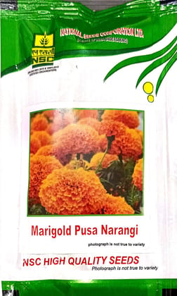 NSC Marigold Flower Pusa Narangi High-Quality Seeds 10 g Pouch
