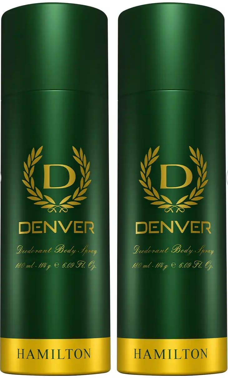 DENVER Hamilton Deo - 150ML Each (Pack of 2) | Long Lasting Deodorant Body Spray for Men