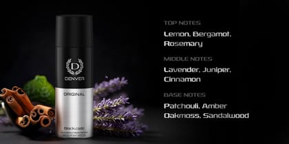 DENVER Black Code Deo - 150ML  each| Long Lasting Deodorant Body Spray for Men set of 2