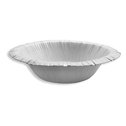 Disposable Paper Bowls (Dona), Sliver, 6 Inch Round, Biodegradable, Leak-Proof, Food Grade, Pack of 50 Disposable Paper Bowls (Dona), Sliver, 6 Inch Round, Biodegradable, Leak-Proof, Food Grade, Pack of 50