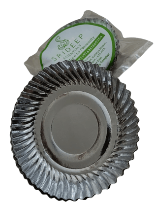 Srideep Essentials 6 Inch Silver Laminated Paper Plates - Pack of 20