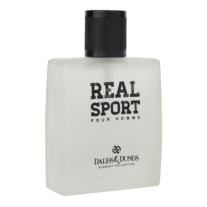 Dales & Dunes Real Sport Eau De Toilette Perfume for Men 100ML | Long Lasting Fresh Sporty Fragrance | Daily Wear Luxury EDT for Men | Premium Masculine Scent