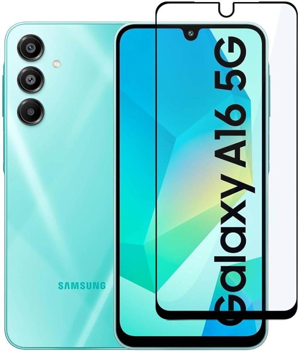 PLUGTECH Advanced Tempered Glass With Anti-Explosion 9H Hardness Edge-To-Edge Coverage Screen Guard for SAMSUNG A16