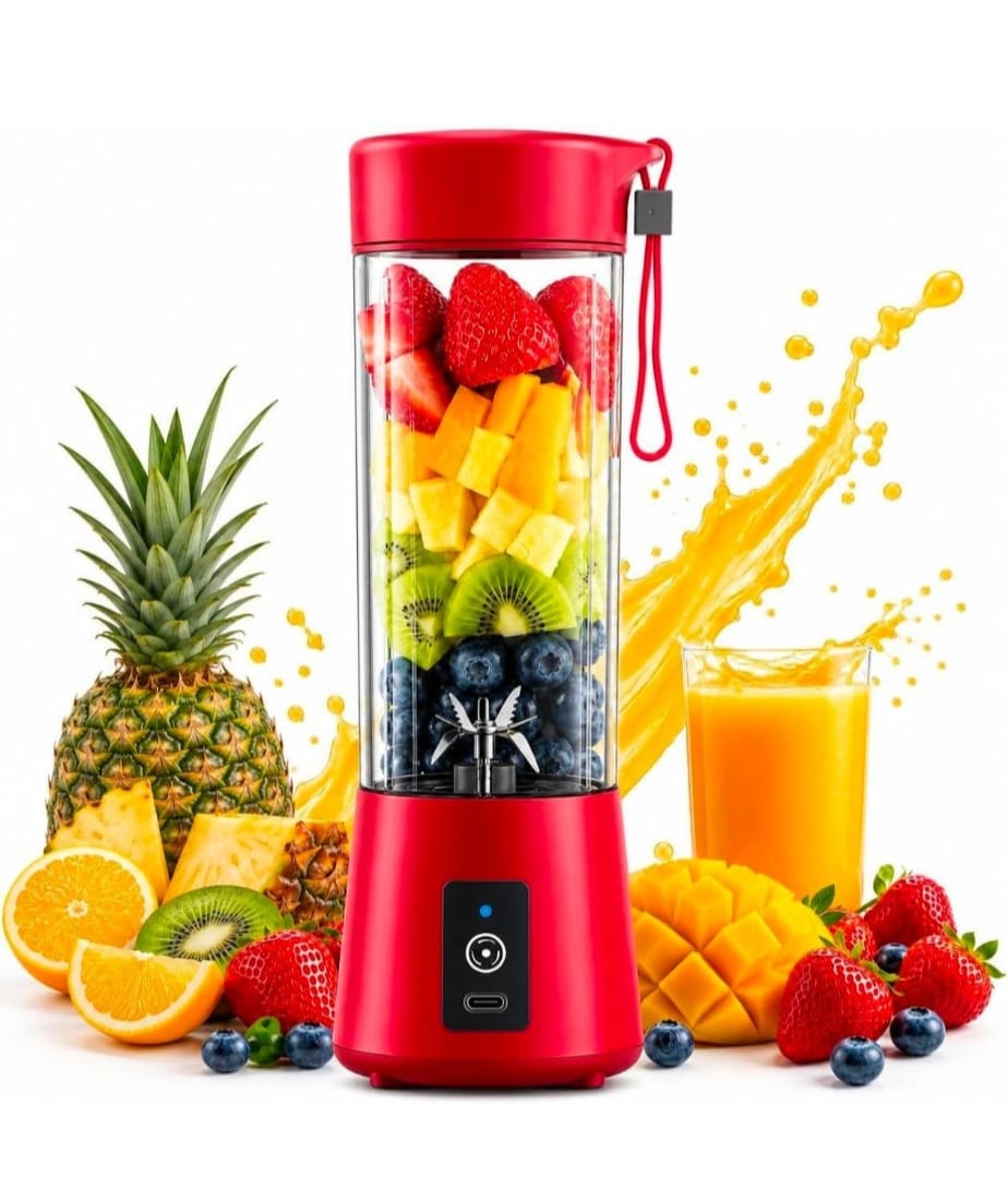 Portable 6-Blade Juicer Blender with Built-In Jar Juice Mixer Bottle, USB Rechargeable Personal Size Juicer Grinder for Juices,itchen Appliance for Milk Shakes (Multi )
