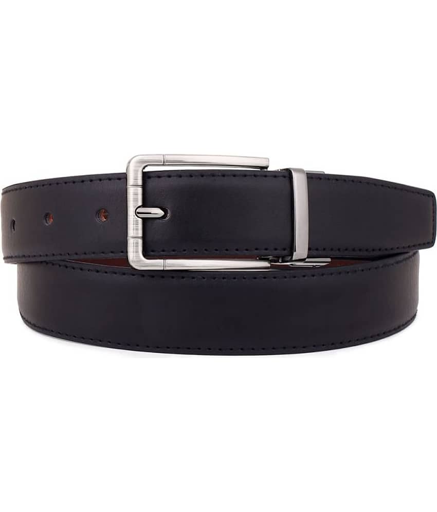 SUNSHOPPING - Black Faux Leather Men's Formal Belt ( Pack of 1 )