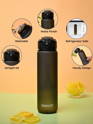 Donati Travel Bottle 1000ML - Black Plastic Matte Finish