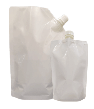 Transparent / Milky White with 21mm Spout Standup Pouches  90x130x25x25 MM  100 ML Capacity 1000 pieces