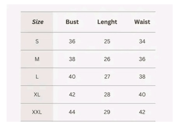 Size Guide