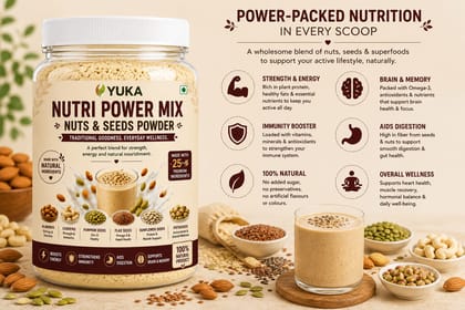 YUKA NutriPower Mix 250g | Nuts, Seeds & Dry Fruit Nutrition Powder