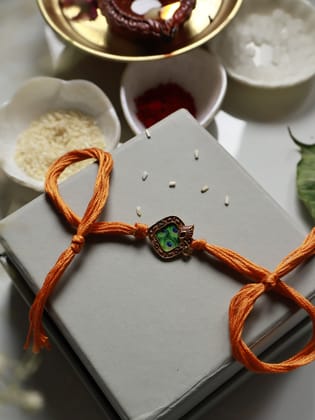 Mayur Orange Rakhi-Orange