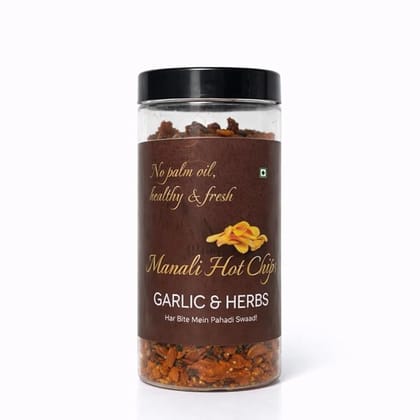 Manali Hot Chips Organic Potato Wafers Garlic & Herbs Flavor 150g | Farm Fresh Thin & Crunchy Crispy Snack | No Palm Oil Manali Hot Chips Organic Potato Wafers Garlic & Herbs Flavor 150g | Farm Fresh Thin & Crunchy Crispy Snack | No Palm Oil