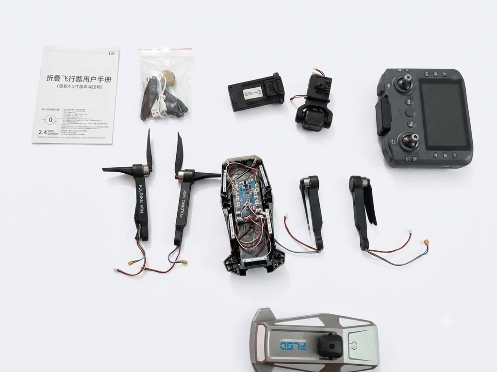DIY NANO KIT ( Build Drone IN 10 MIN) S5HP GPS Drone with Dual 8K Camera, GPS Positioning, Single Battery, Foldable Premium RC Quadcopter for Aerial Photography & Beginners