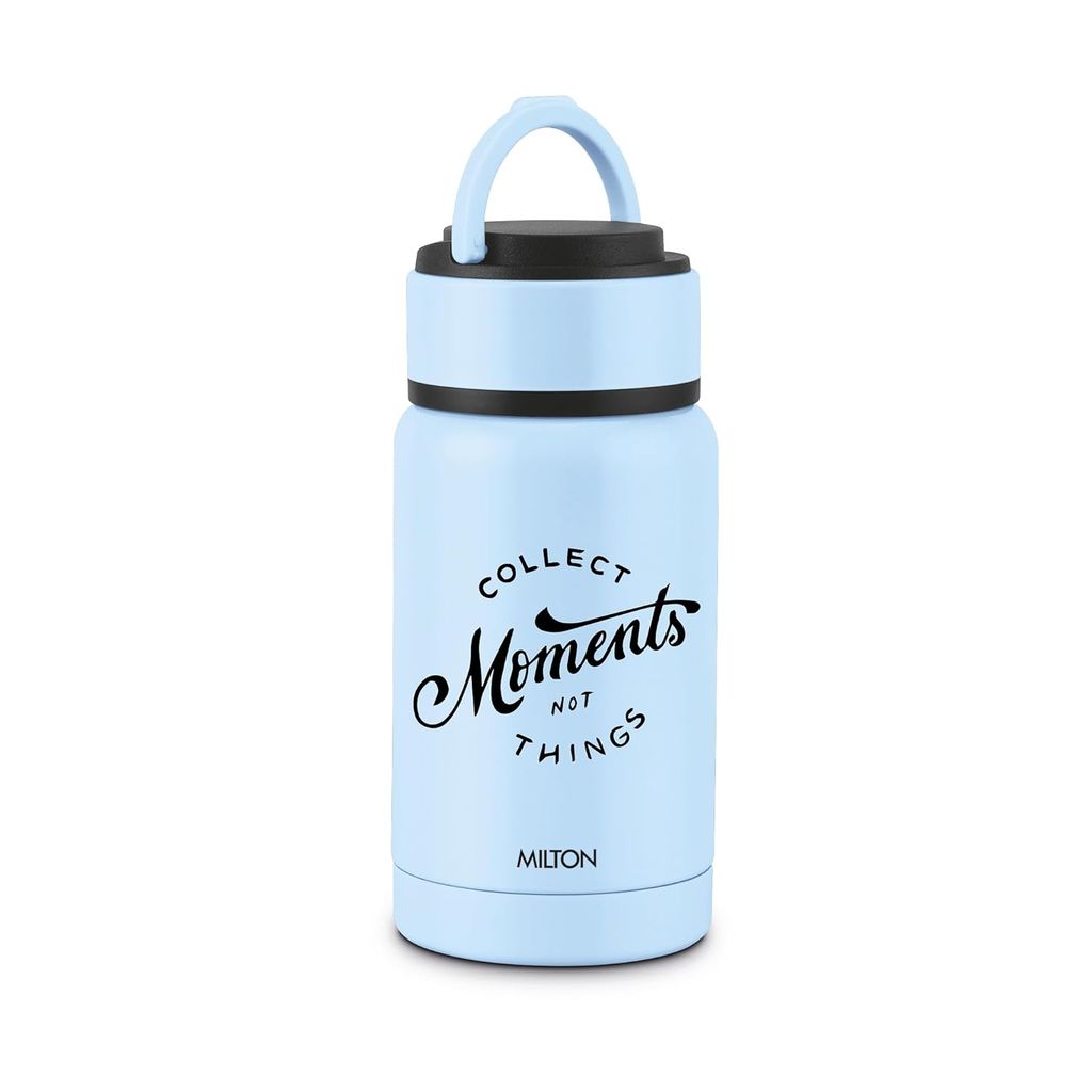Milton Tiny 180 Thermosteel Water Bottle 180 ml Stainless Steel, Long Hours Hot and Cold, Leak Proof Lid, Easy to Carry, ISI Certified I Vacuum Insulated I for Office, Gym, School