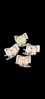 Dual Flower Hair Claw Clips set of 4