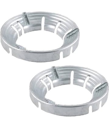 RAMDEV ENTERPRISE Gas Saver Burner Stand Gas Chula Burner Gas Stove Burner Stand Jali Ring Fire & Windproof Energy Saving, Gas Chula Support Stand 4 Legs Supported For Indian Gas 0.7mm (Pack Of 2)(SILVER).