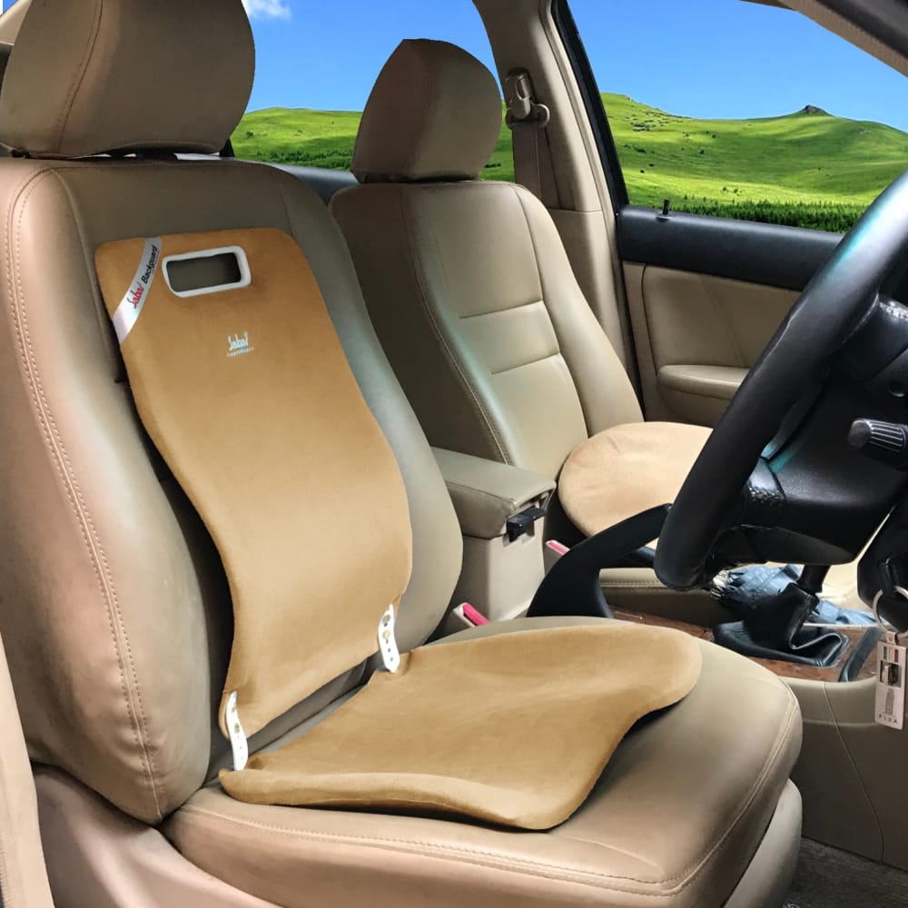 Sabar Orthopaedic Lumbar Back Support Add-on for Office Chair & Car Seat BACKGUARD 3090 XC | Adjustable Backrest with Pelvic Stabilization (Beige)