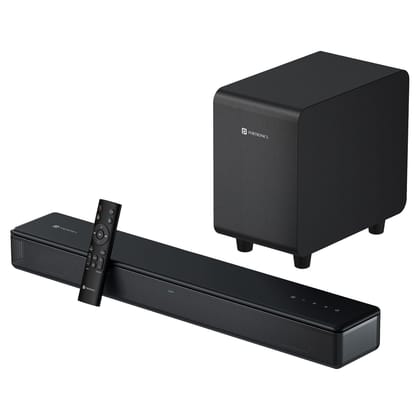 Porportronics Sound Slick X 250W Bluetooth Soundbar with Wired Subwoofer for Deep Bass,2.1 Channel Home Theatre