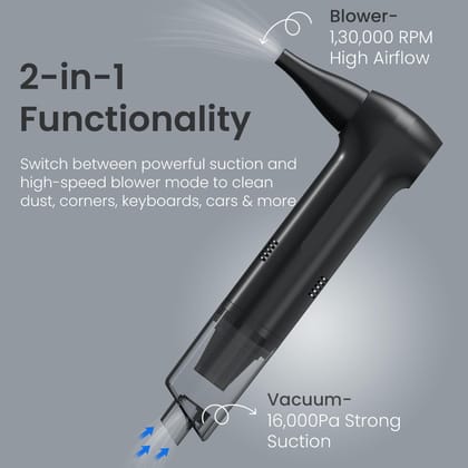 Portronics AirCop 2-in-1 Cordless Vacuum & Air Blower