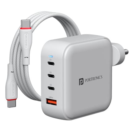 Portronics 100W Adapto 100 Pro Fast Charging Four Port Adaptor 