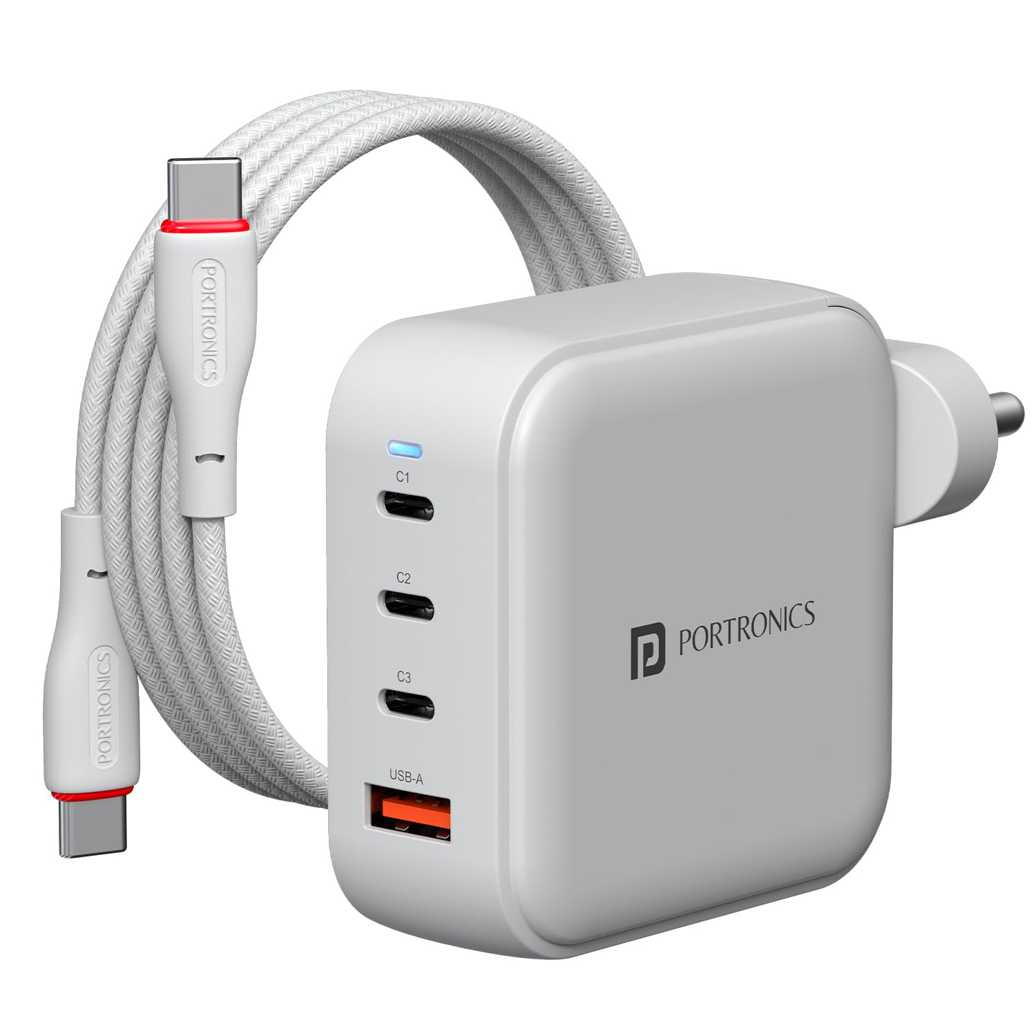 Portronics 100W Adapto 100 Pro Fast Charging Four Port Adaptor 