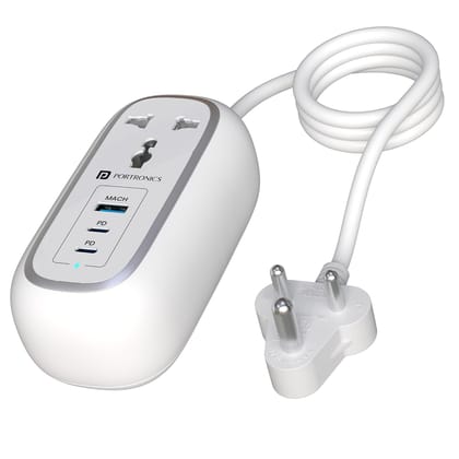 Portronics 67W Volt 65 Pro High Speed Smart Desktop Charger, 1M Copper Cable