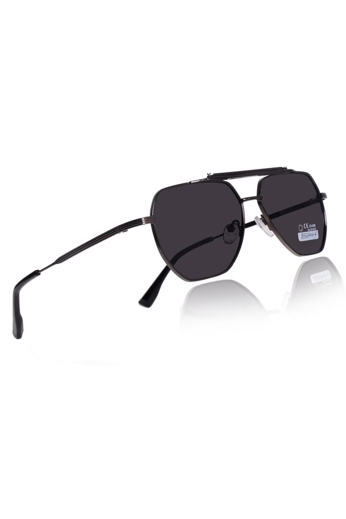 Jodykoes Legacy Series Square Metal Sunglasses for Men & Women | Polarized | Acetate & Metal Frame | UV400 | Premium Unisex Eyewear - Sunglasses | Buy online on ZillyBuy