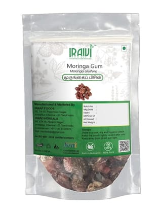 IRAIVI Premium Moringa Gum-100 Gram | Murungai Pisin | Shigru Gond | Muringa Gond | Pure & Natural by Iraivi Organics