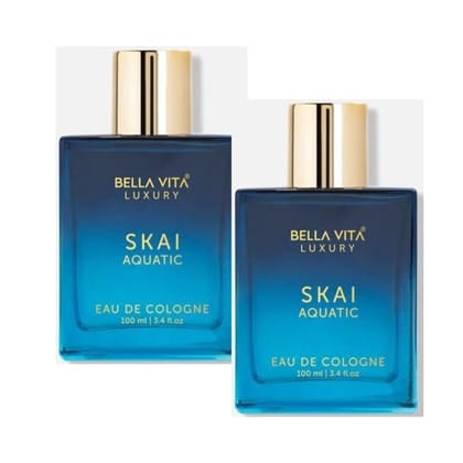 BellaVita Skai Aquatic Perfume 100ml – Combo Pack of 2 (100ml Each)