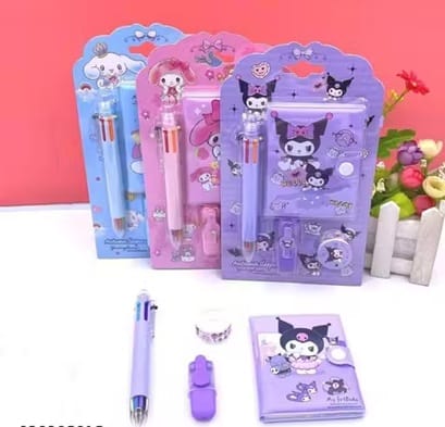 Kuromi Cartoon Stationery Set (4 Pcs) Kuromi Cartoon Stationery Set (4 Pcs)