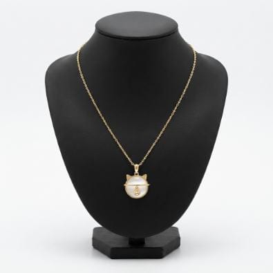 Cat Planet Pendant Necklace | Gold-Tone Anti-Tarnish Imitation Jewellery