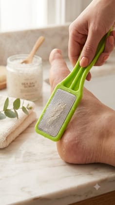 Metal Foot File and Callus Remover - Lime Green