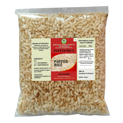 Rongjuli Kisan Vikas PC LTD 100% Natural Puffed Rice (Murmura) - 250g